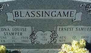 Blassingame, Edna Louise Stamper & Ernest Samuel Blassingame