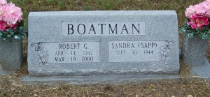 Boatman, Robert G & Sandra Sapp