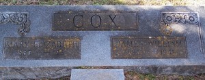 Cox, Mary Elizabeth & James William