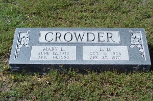 Crowder, Mary L & L.D.
