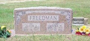 Freedman, Jessie E & Floyce
