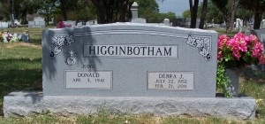Higginbotham, Debra J & Donald