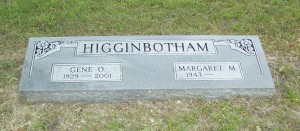 Higginbotham, Gene O & Margaret