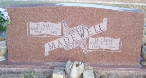 Madewell, M. Allie & H. Cleve
