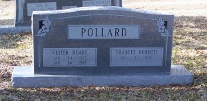 Pollard, Vester D & Frances Roberts222