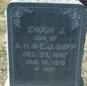 Sapp, Enoch J. Sapp son of AH & EJ