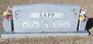 Sapp, Gene & Genevieve L. Sapp