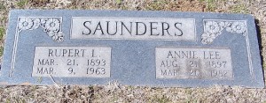 Saunders, Rupert L & Annie Lee