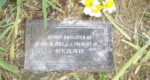 Talbert, Infant Daughter