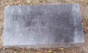 Talbert, Lena Giddens Talbert