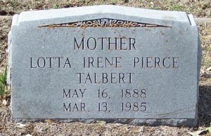 Talbert, Lotta IRene Pierce