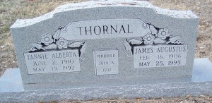 Thornal, Fannie & James