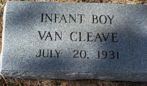 Van Cleave, Infant Boy Van Cleave